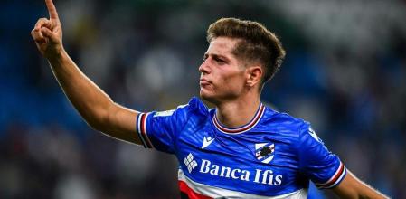 Estanis Pedrola, con la Sampdoria