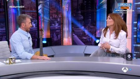 Pablo Motos y Edurne, en 'El Hormiguero'