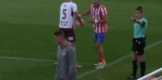 Fernando Torres y la cuarta árbitra se las tuvieron en Majadahonda.