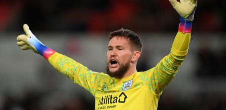 STOKE ON TRENT, ENGLAND - FEBRUARY 15: Tomáš Vaclík of Huddersfield Town during the Sky Bet Championship between Stoke City and Huddersfield Town at Bet365 Stadium on February 15, 2023 in Stoke on Trent, England. (Photo by Gareth Copley/Getty Images)
