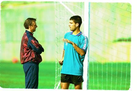 Cruyff y Guardiola hablando de fútbol