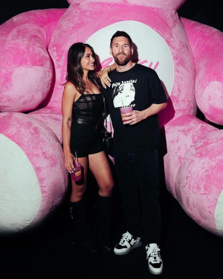 Leo Messi y Antonella Roccuzzo en la Bresh de Miami