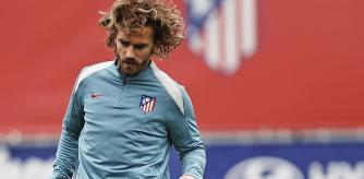 Griezmann, en el entrenamiento del Atlético de este miércoles.