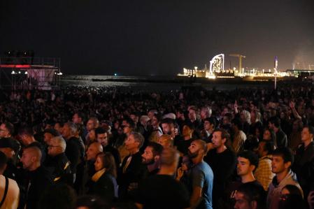 Espectáculo inaugural de la Copa América en la Playa del Bogatell de Barelona.