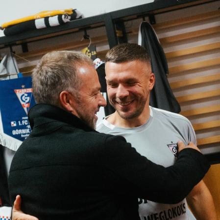 Flick, con Lukas Podolski