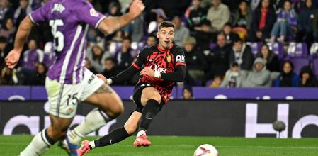 Valery, en el momento de anotar el segundo gol del Mallorca en Valladolid