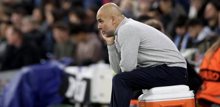 Manchester (United Kingdom), 23/10/2024.- Manchester City manager Pep Guardiola looks on during the UEFA Champions League match between Manchester City and Sparta Prague in Manchester, Britain, 23 October 2024. (Liga de Campeones, Reino Unido, Praga) EFE/EPA/ADAM VAUGHAN