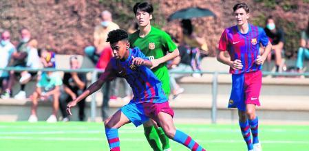 Lamine Yamal, con 14 años en el Barça