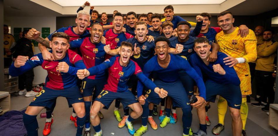 Así fue la fiesta en el vestuario del Barça tras la conquista del Bernabéu