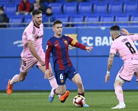 Marc Casadó, en el Barça Atlètic-Ponferradina
