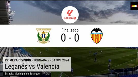Punto insuficiente para Leganés y Valencia