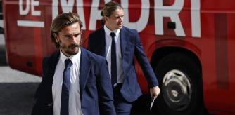 Los jugadores del Atlético de Madrid jugará mañana de Champions League ante el Benfica