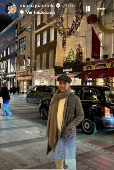 Guardiola visita a su hija Maria en Londres