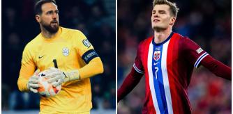 Jan Oblak y Alexander Sorloth, jugadores del Atlético de Madrid, con sus respectivas selecciones.