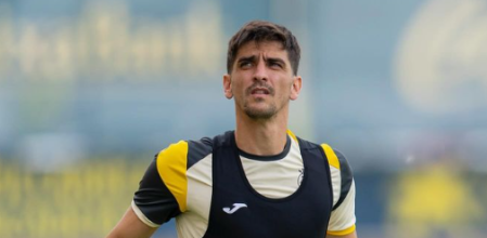 Gerard Moreno, entrenándose