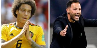Domenico Tedesco (izquierda) y Axel Witsel, éste en su época de la selección de Bélgica.