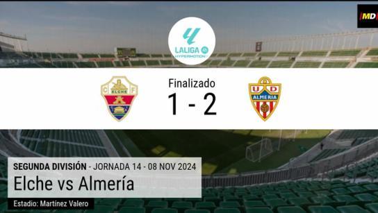 El Almería estira su racha y diluye la del Elche