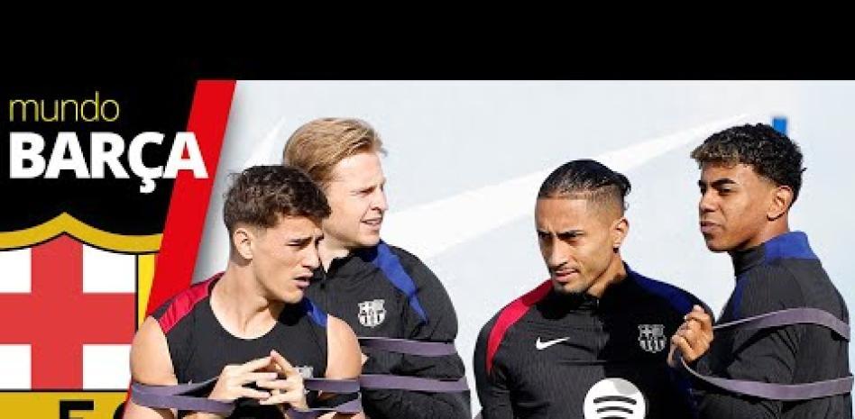 El entrenamiento del Barça previo al partido contra el RCD Espanyol, en streaming