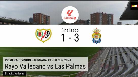 La UD Las Palmas asalta Vallecas y sale del descenso