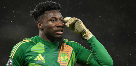 André Onana, en un partido con el Manchester United