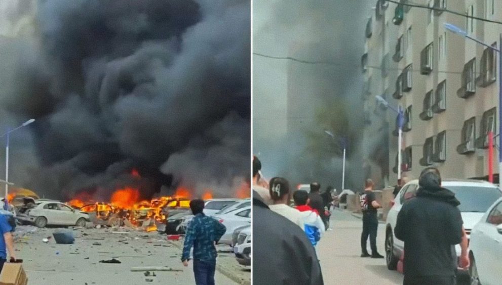 Fuerte explosión en una calle residencial en China (VIDEO)